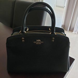 Coach black leather bag